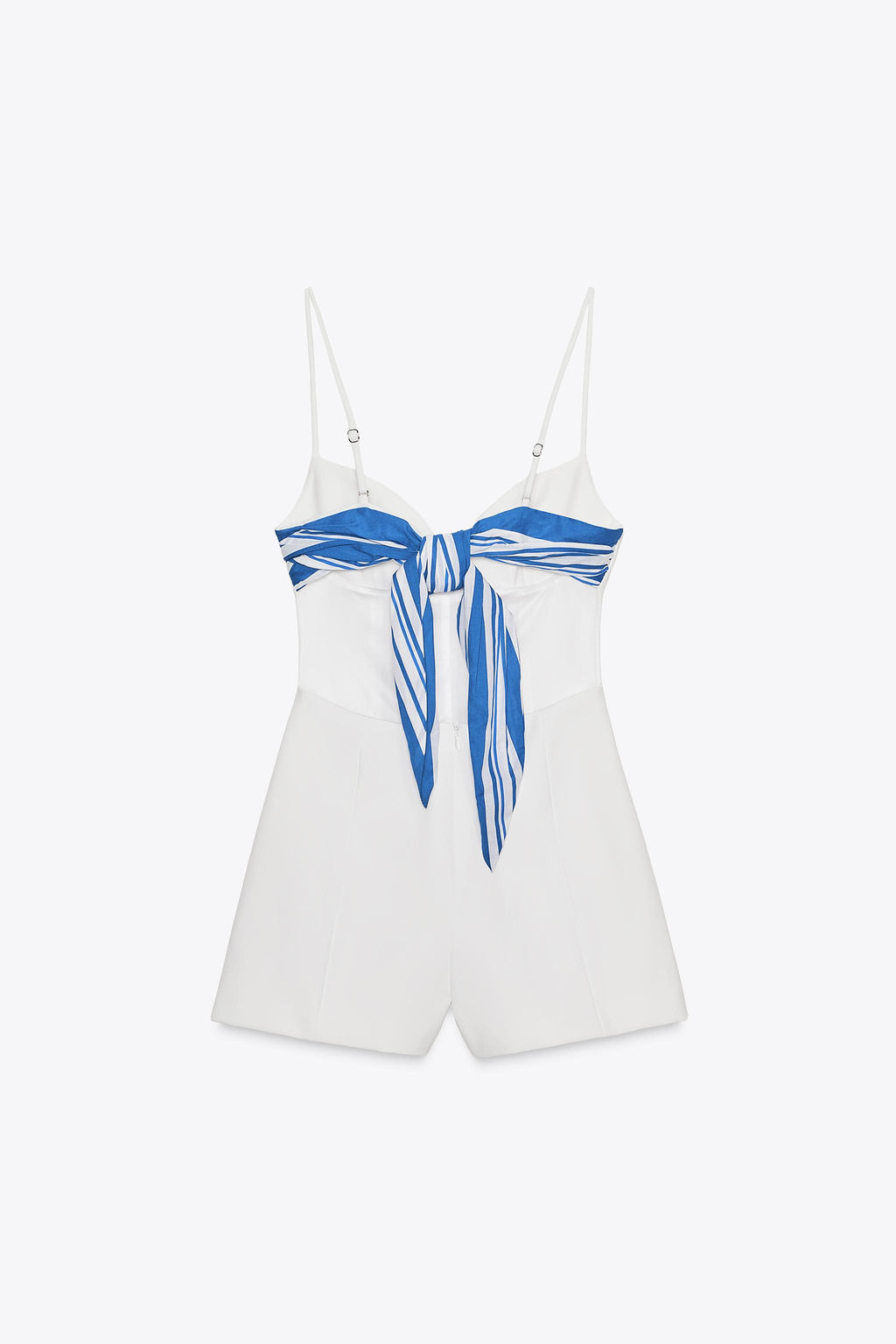 STRIPED SCARF PRINT CUT-OUT PLAYSUIT - Zara фото 5