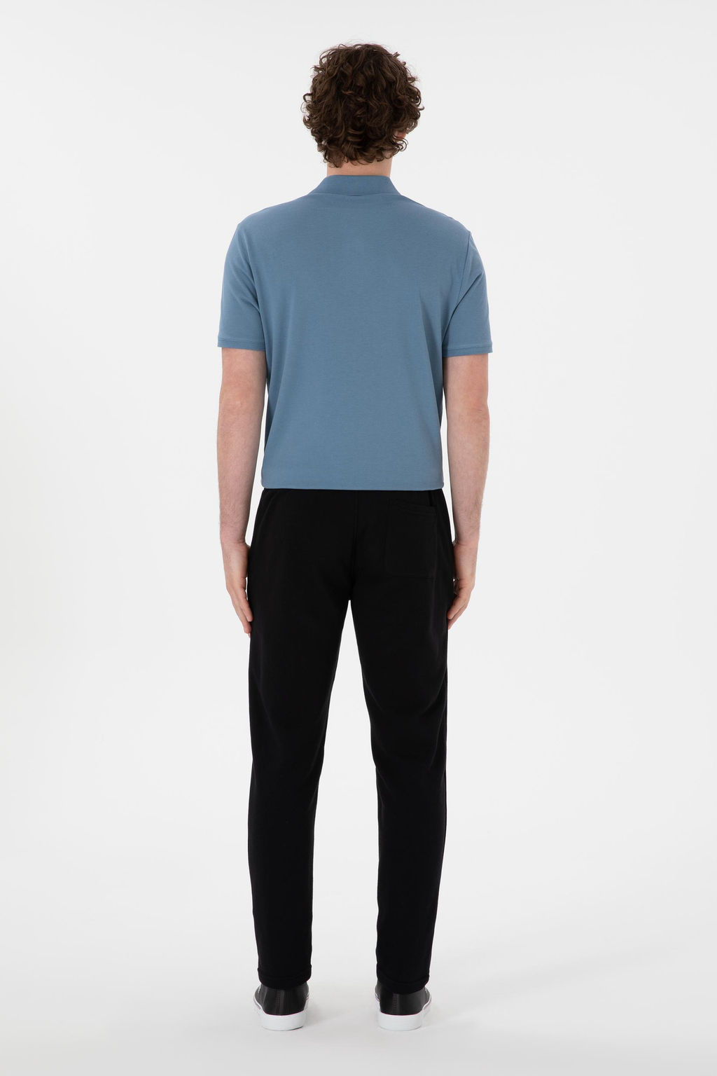 Erkek Slim Fit D_z Pa_a Siyah E_ofman Alt_