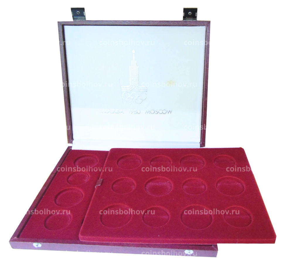 Коробка для монет номиналом 5 и 10 рублей Олимпиада-80 (б\у)