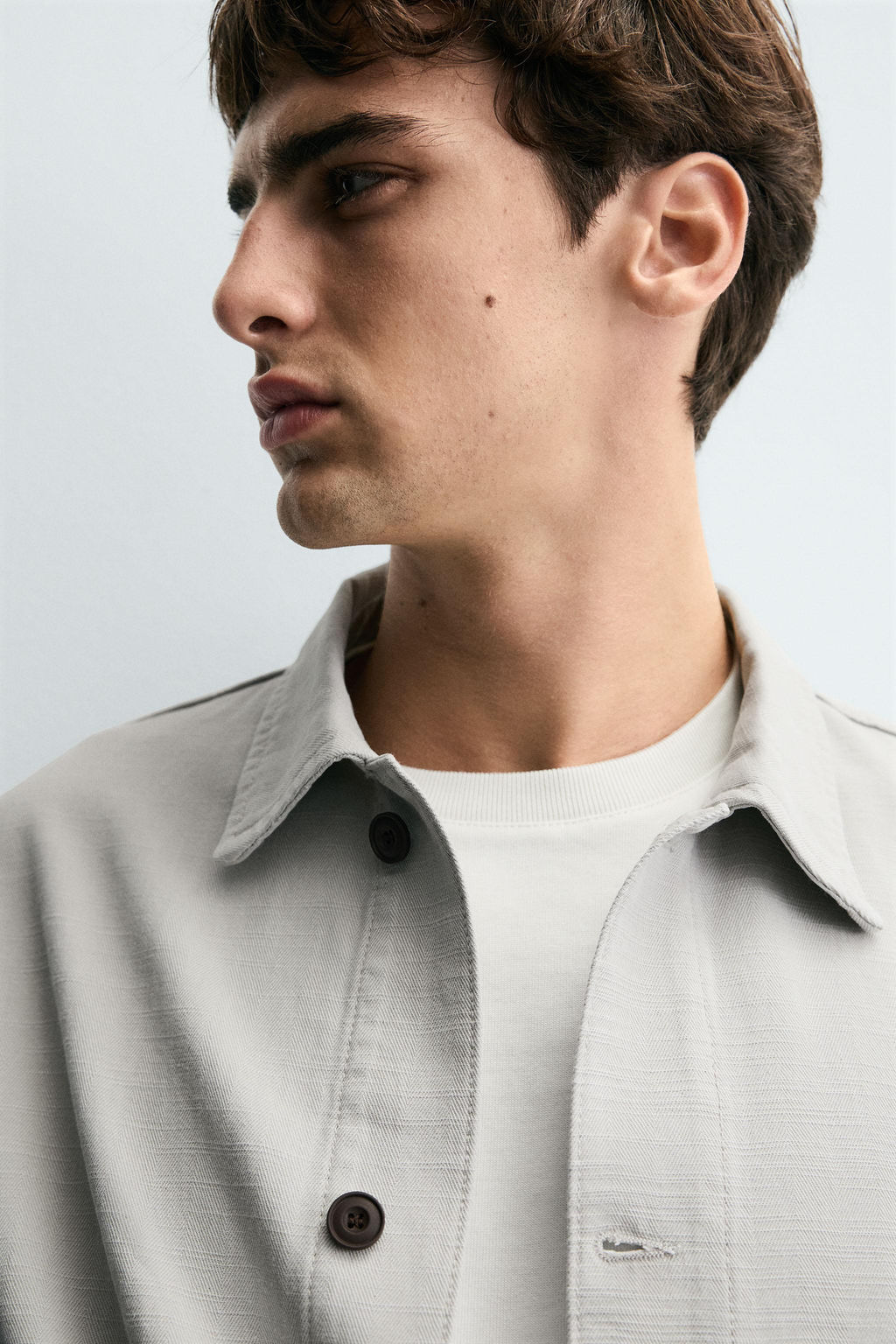HERRINGBONE BOXY FIT OVERSHIRT - Zara фото 6