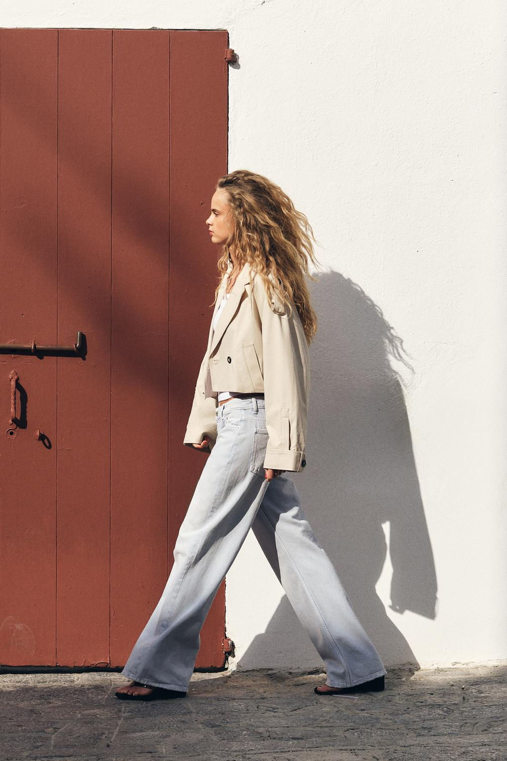 SHORT DOUBLE-BREASTED TRENCH COAT - Zara фото 5