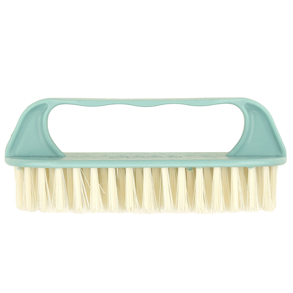 Щетка хозяйственная пластмассовое основание Радуга 13,5х5,3х5,3см, жесткая щетина 2см, мятный (Китай) - Домашняя мода фото 2