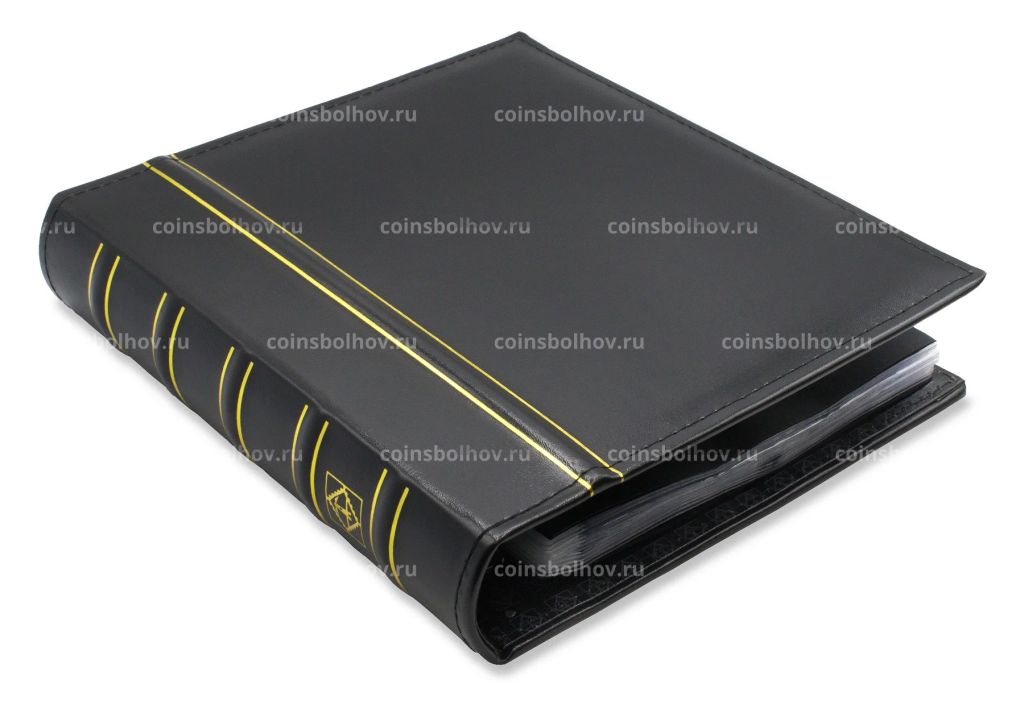 Альбом для монет с 10 листами и защитным шубером формат Optima Черный Классический дизайн LEUCHTTURM 313506