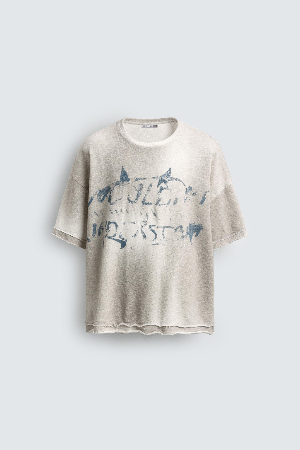 SPRAY PRINT KNIT T-SHIRT