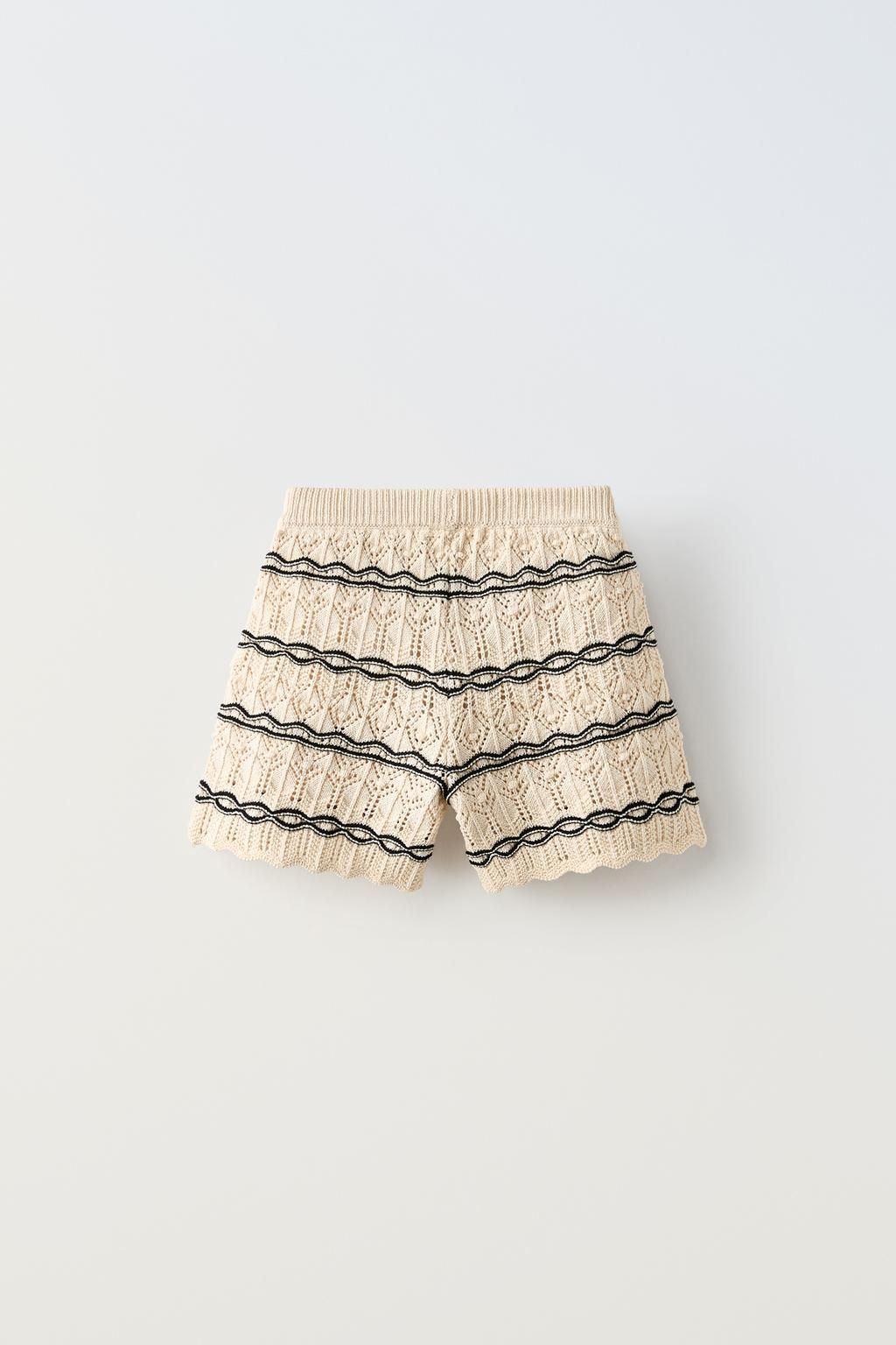 CROCHET KNIT BERMUDA SHORTS - Zara фото 2