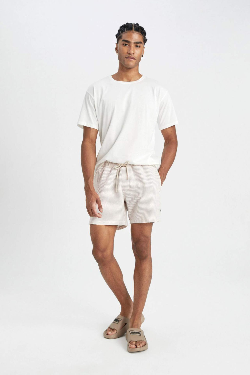 Cizgili K?sa Boy Deniz Sortu - Defacto фото 2