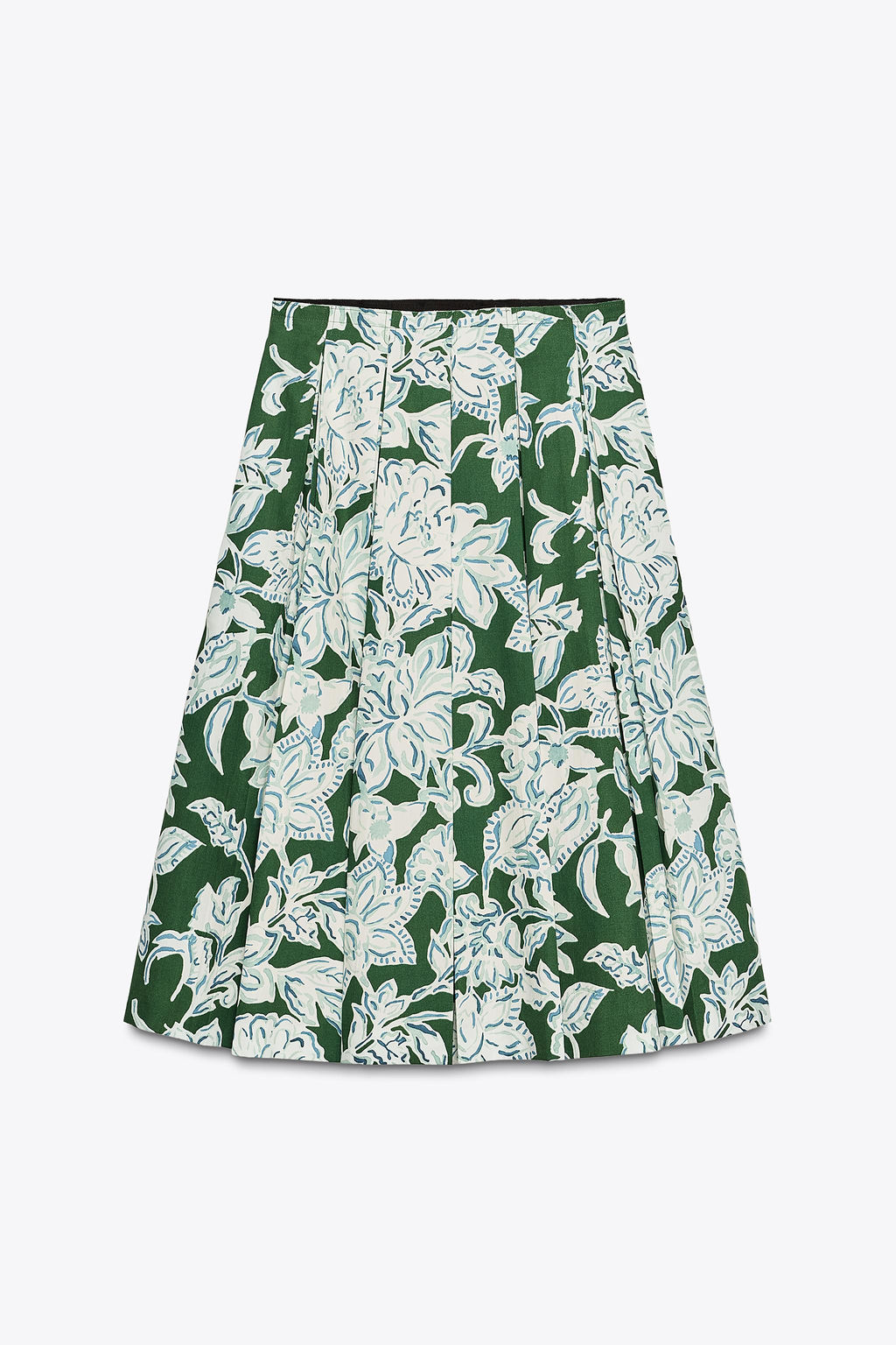 ZW COLLECTION PLEATED FLORAL SKIRT - Zara фото 14