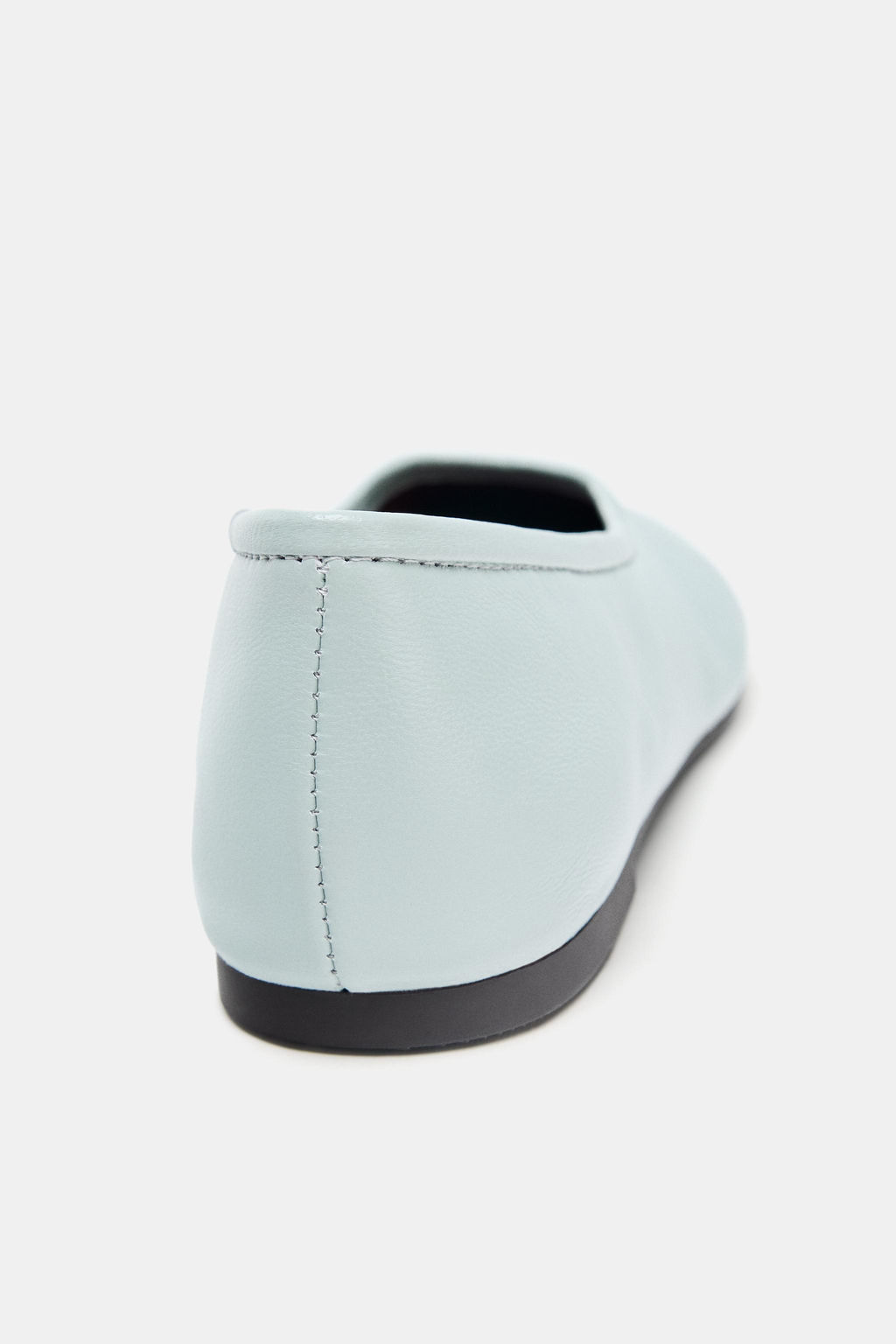 LEATHER TOPSTITCHED BALLERINA