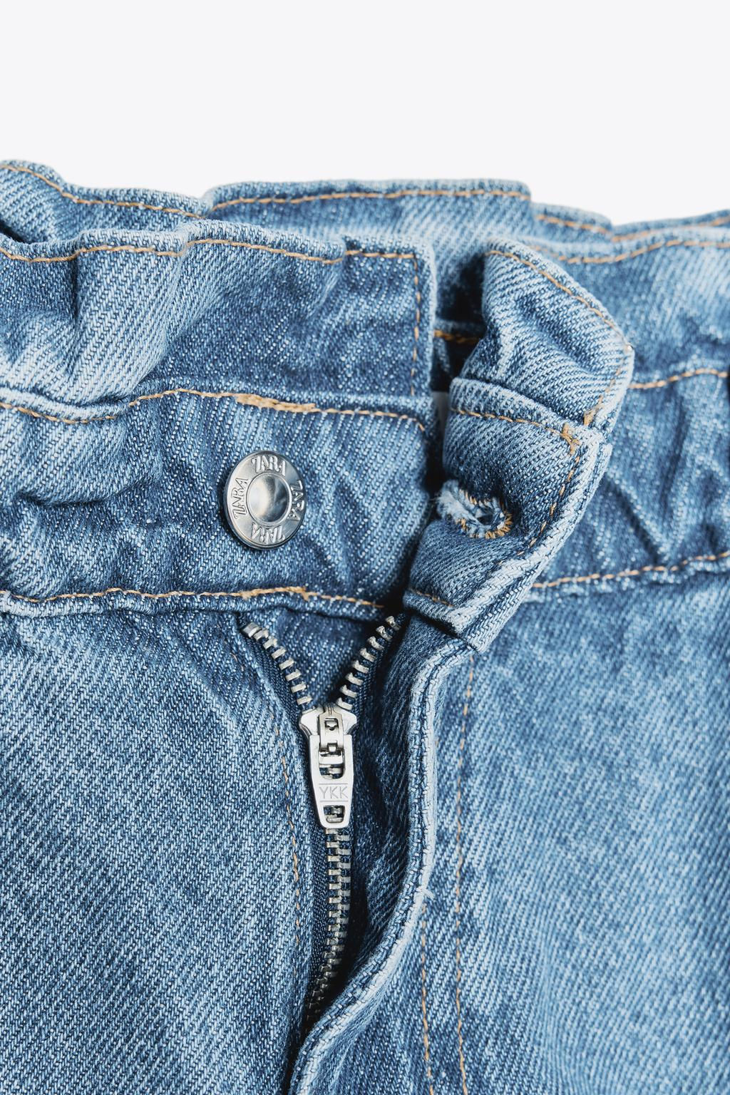HIGH-WAIST Z1975 PAPERBAG DENIM BERMUDA SHORTS - Zara фото 7