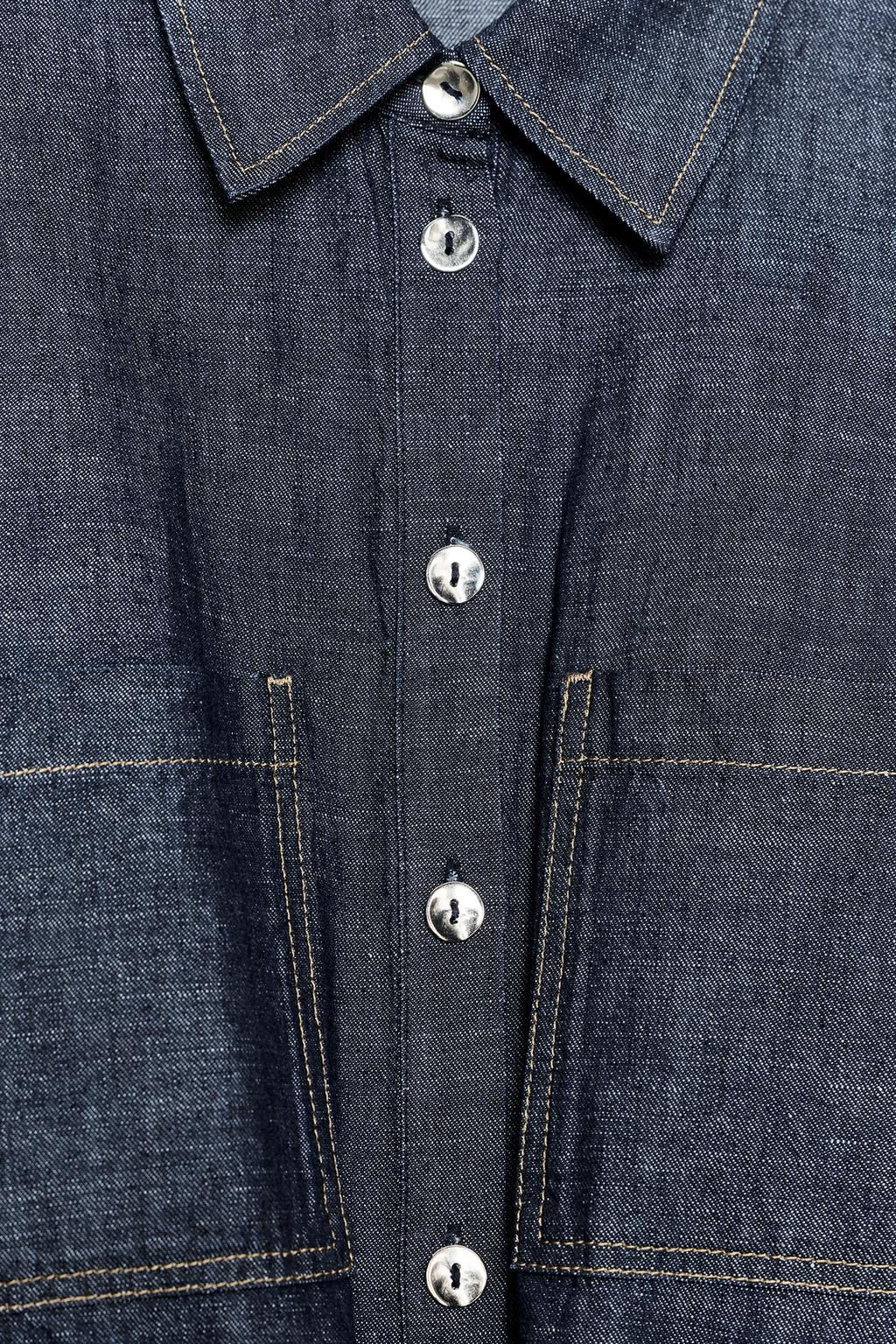 LINEN BLEND SAFARI SHIRT - Zara фото 8