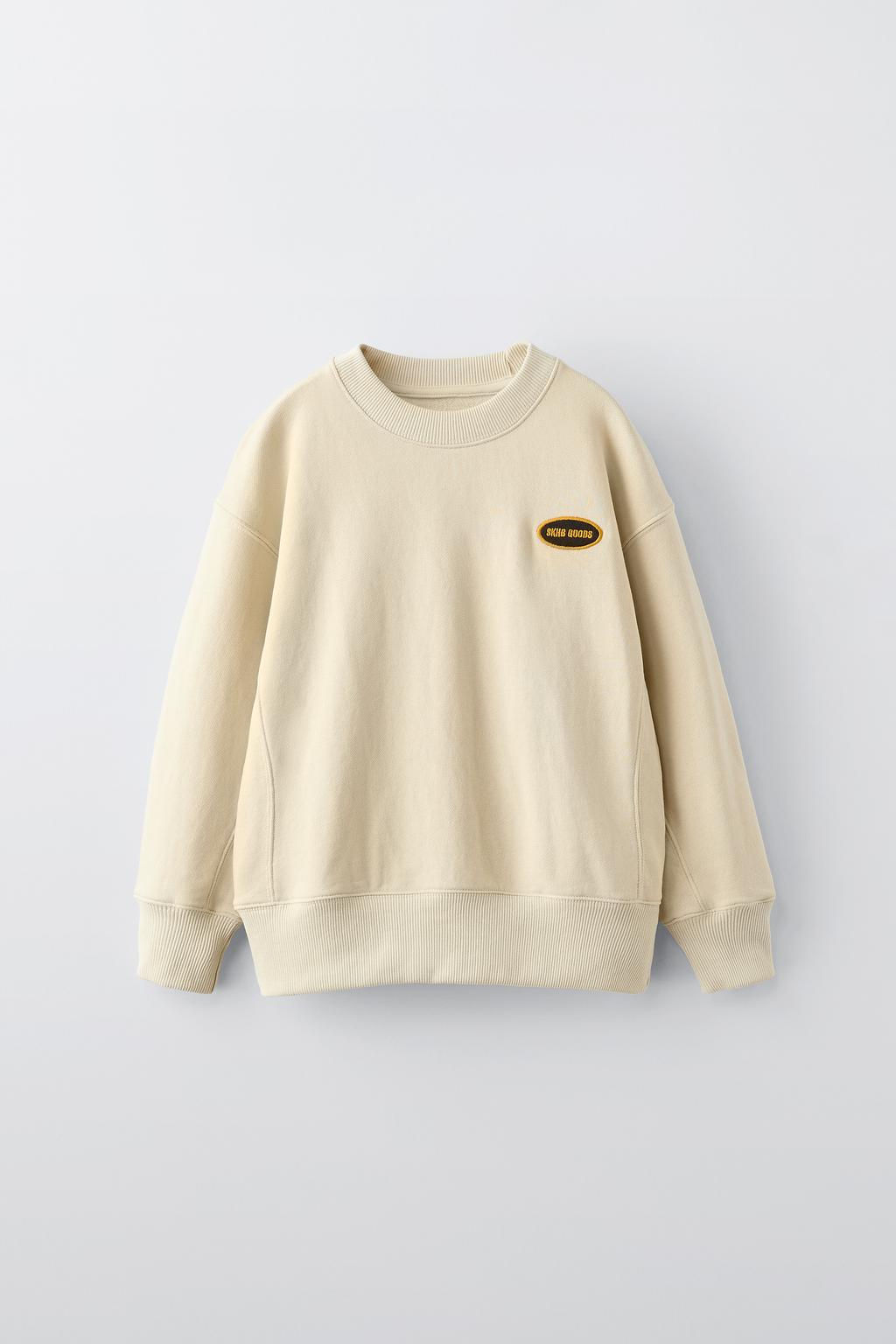 SWEATSHIRT WITH EMBROIDERED PATCH - Zara фото 5