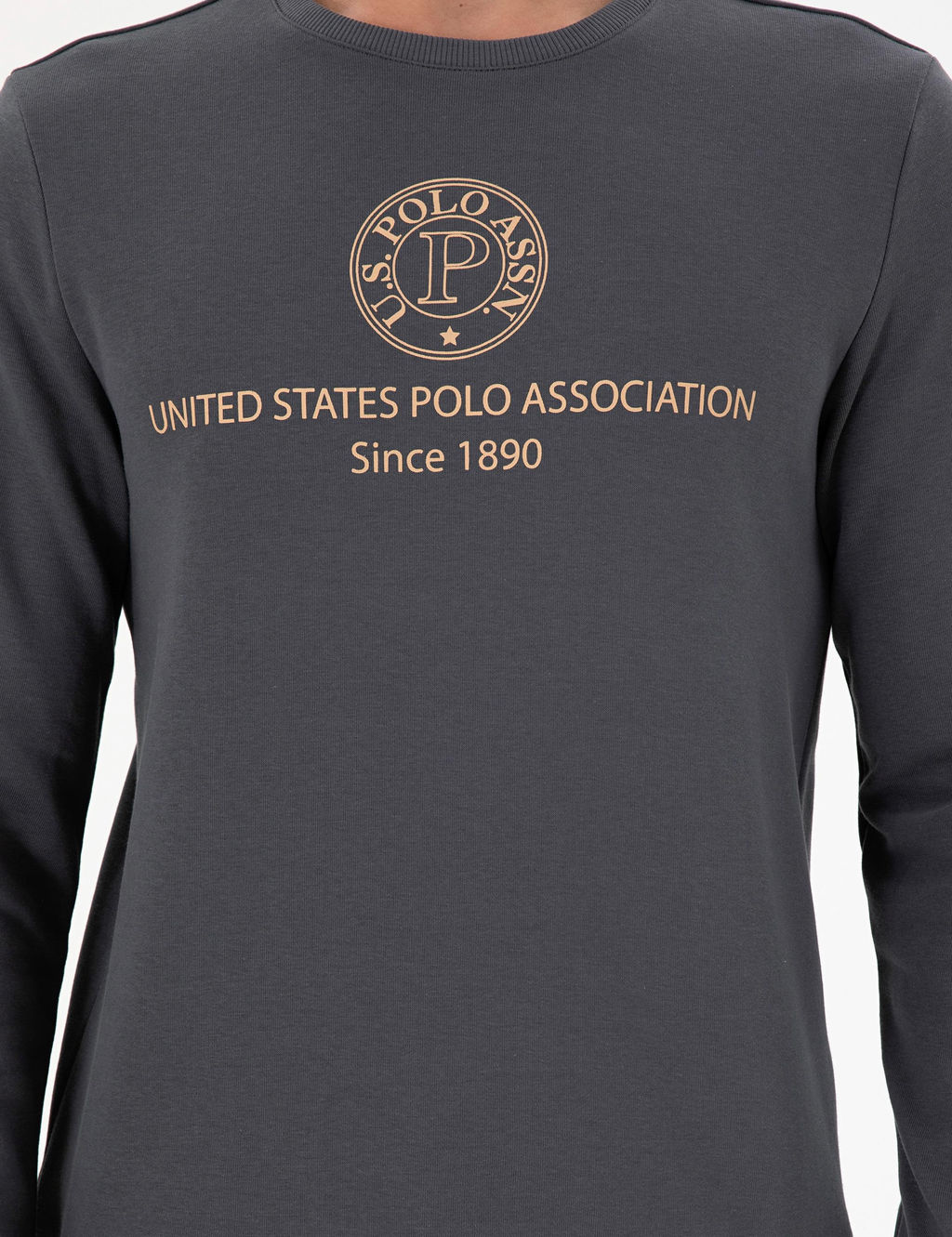Мужской свитшот антрацитового цвета - U.s. polo assn фото 6