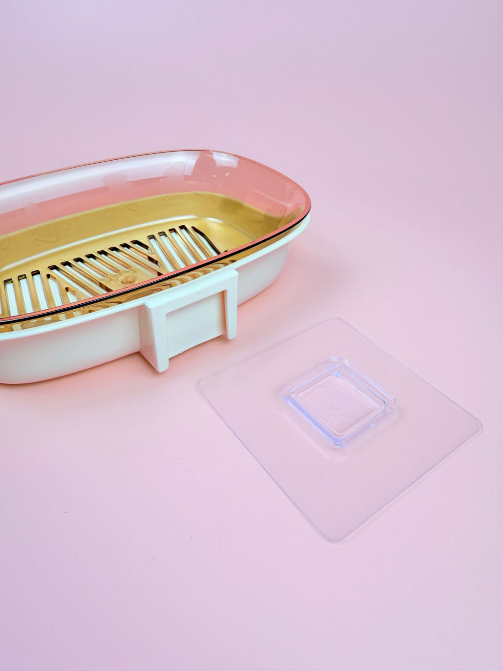 Цена за 2 шт. Мыльница настенная/настольная (пластик) цвет микс OLS-033А-23