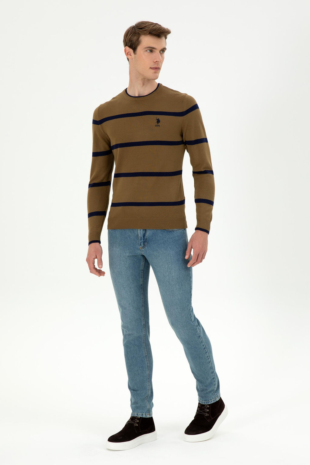 Мужской свитер цвета хаки - U.s. polo assn фото 4