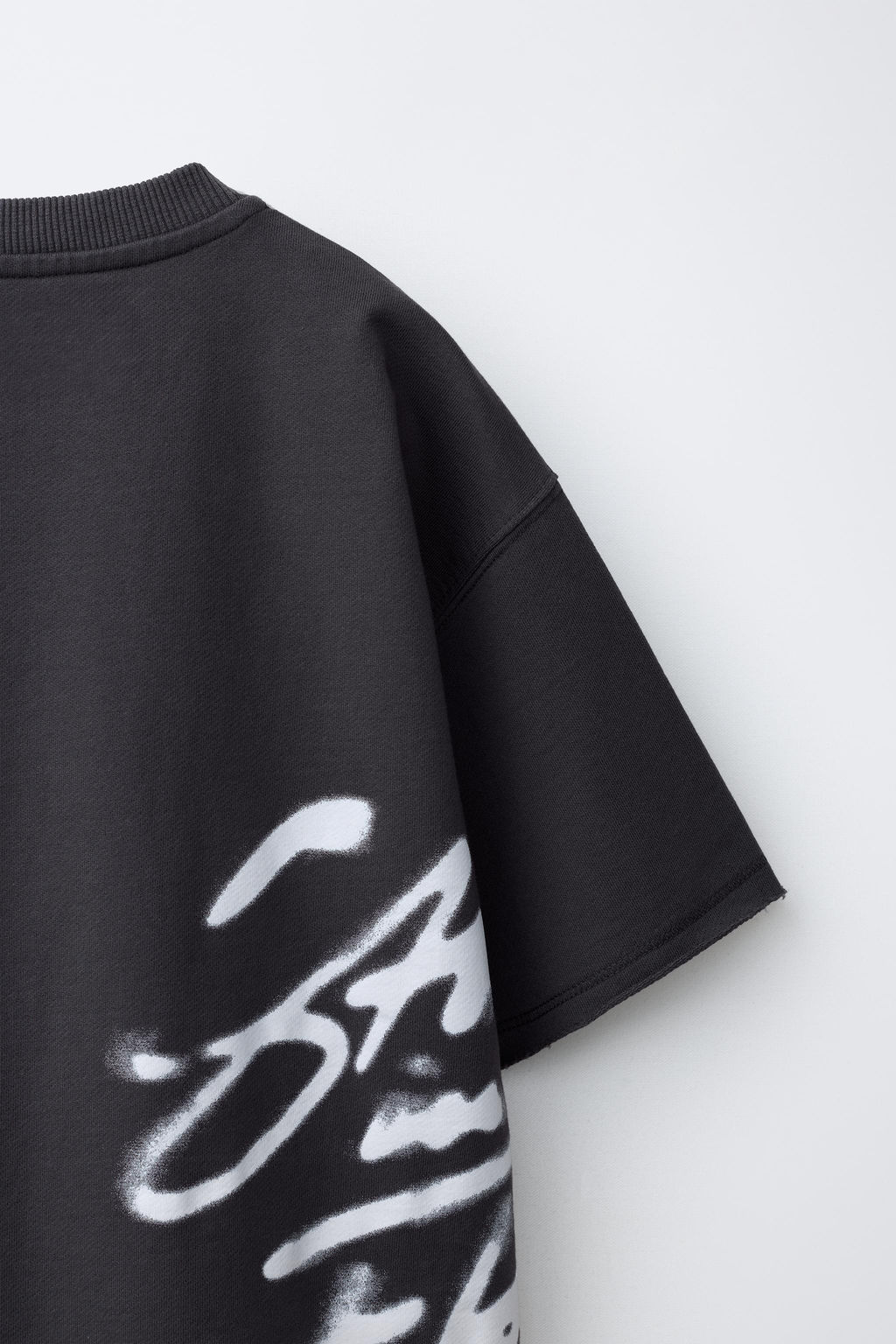 CAMISETA FELPA ESTAMPADA GRAFFITI / Antracita oscuro - Zara фото 5