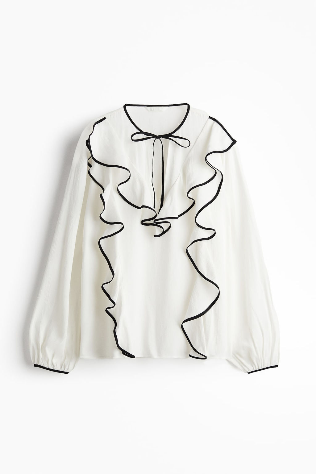 Blusa de crepe con volantes - H&m фото 6