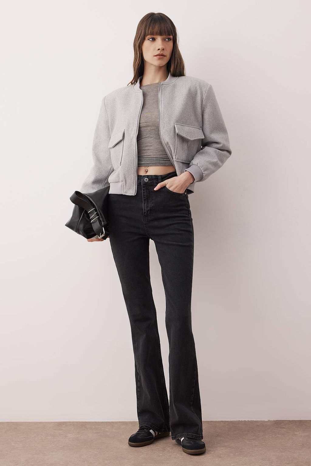 TRENDYOLMILLA Ac?k Mavi Normal Bel Flare Jeans TWOAW25JE00096  фото 13