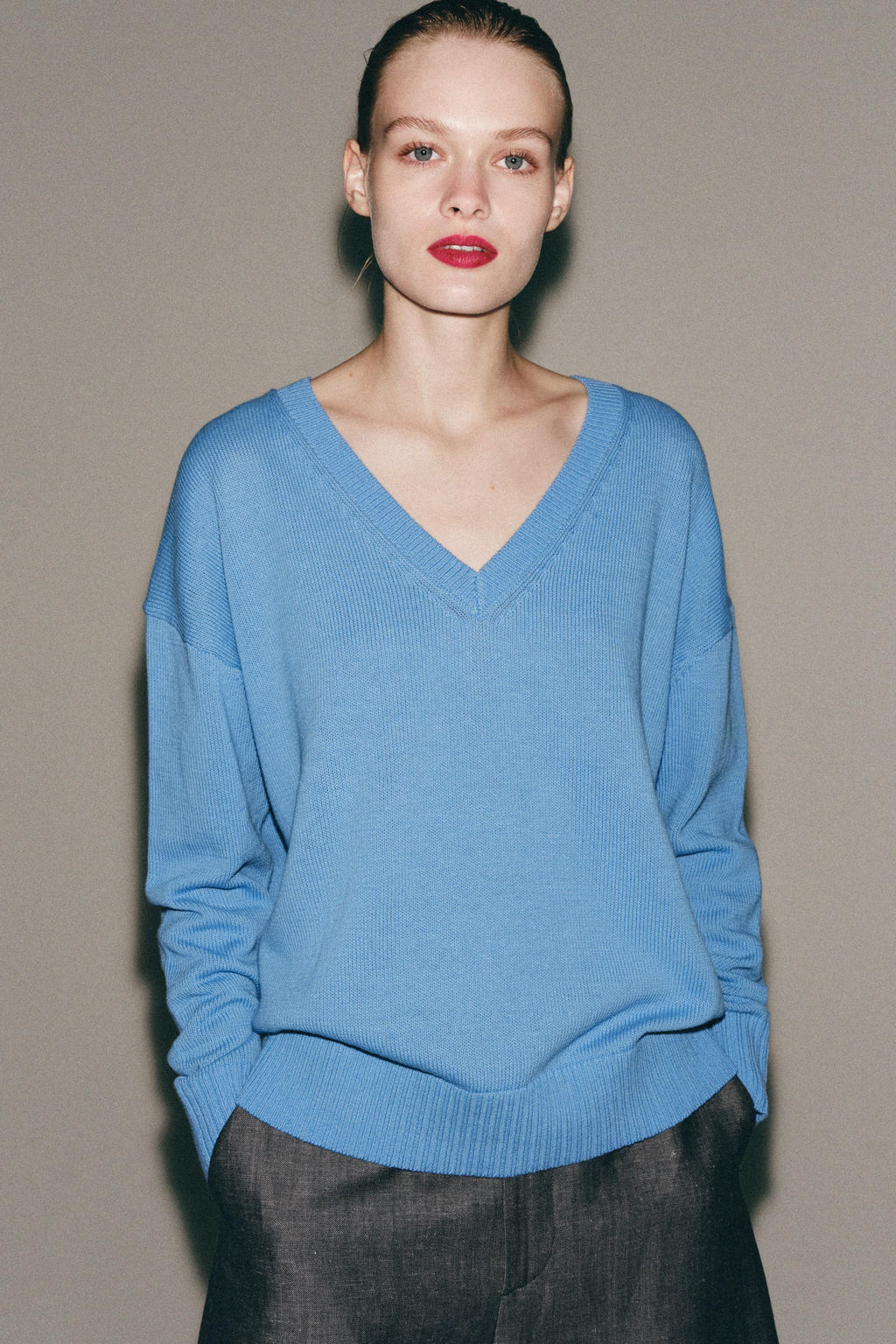 JERSEY PUNTO ESCOTE PICO / Azul - Zara фото 2