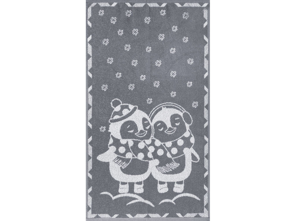 Полотенце махровое 6с103.412ж1 Пингвики(графит5) 50х90см