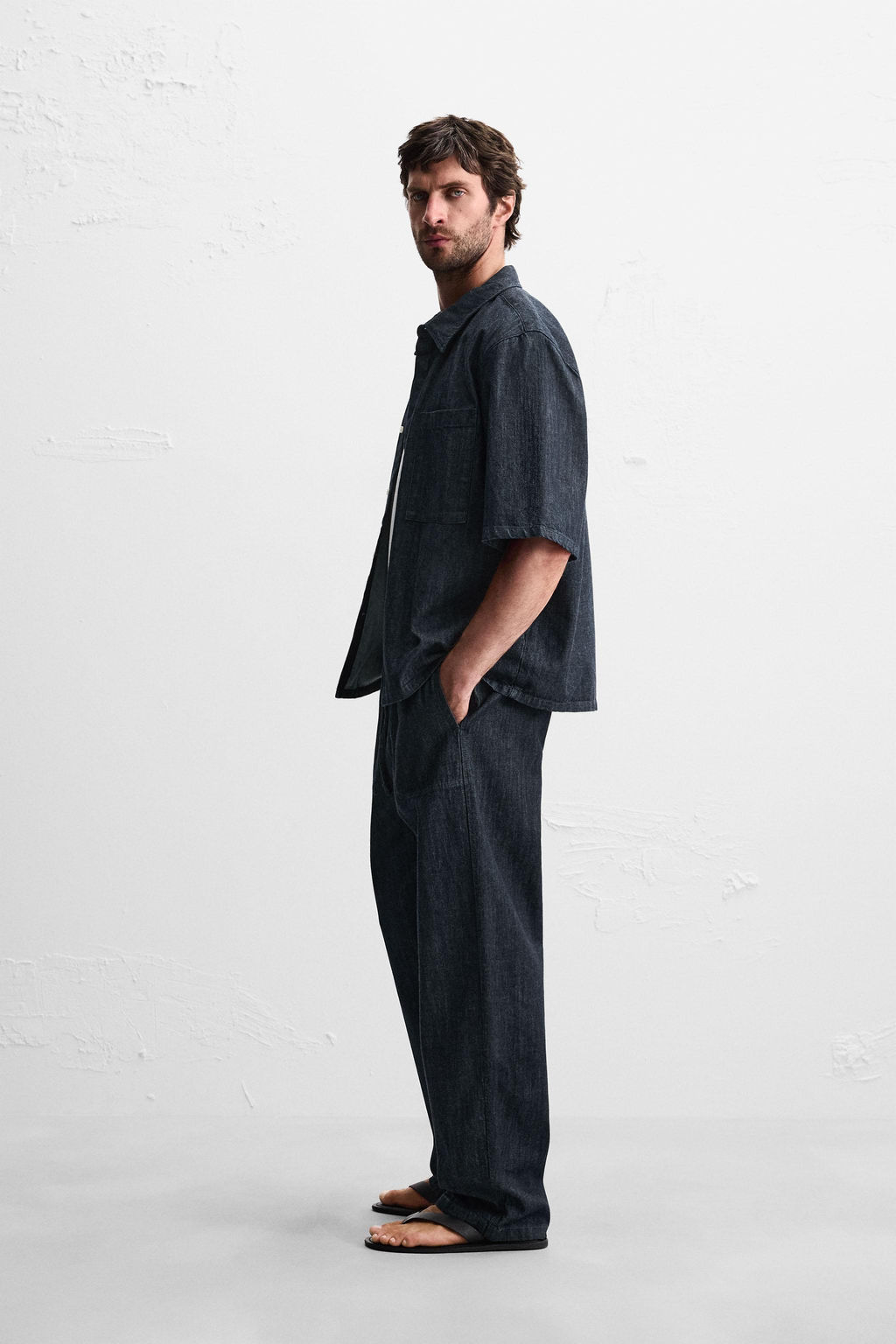 RELAXED FIT DENIM SHIRT - Zara фото 12