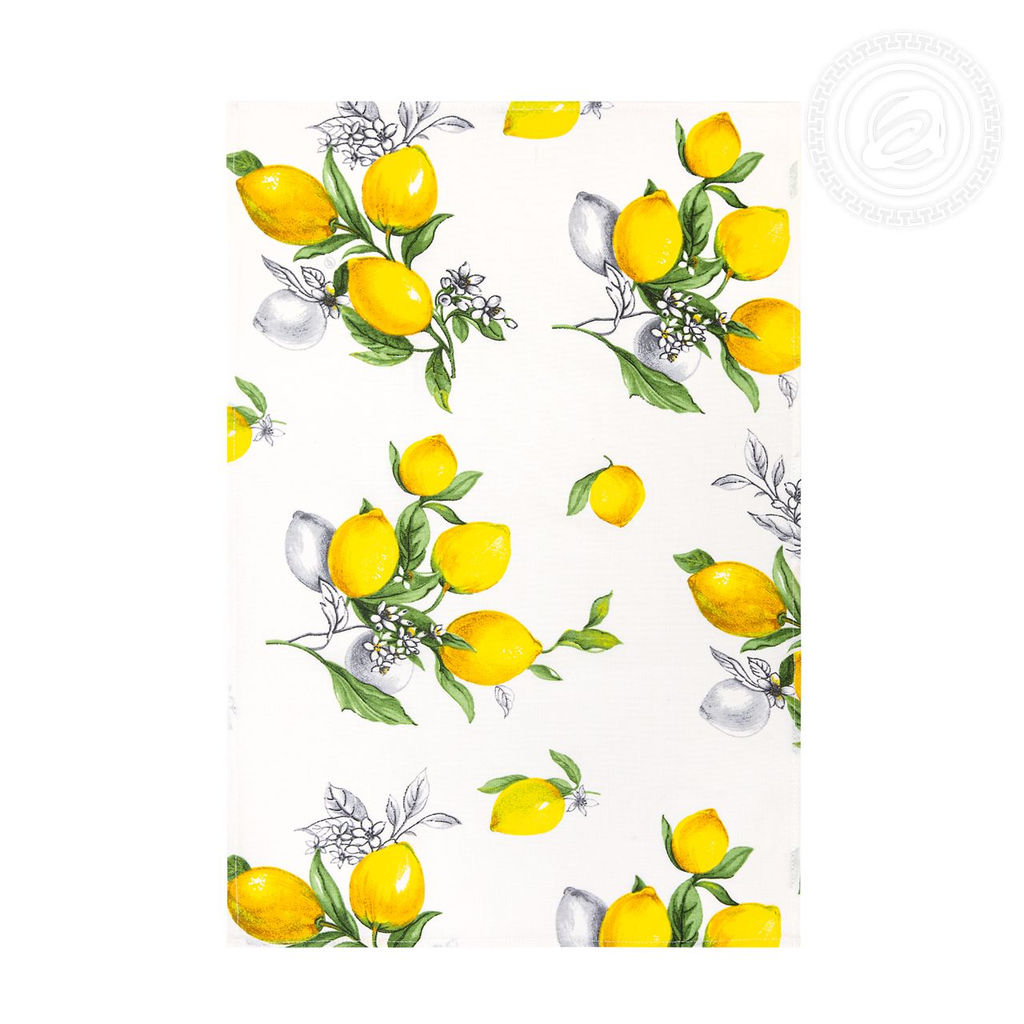 Полотенце кухонное из рогожки "Лимоны" 50х70/1 шт. - 50*70 Полотенца из рогожки