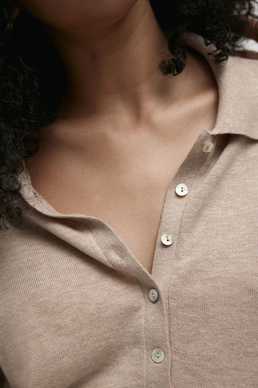 Cashmere-blend polo shirt - H&m фото 2