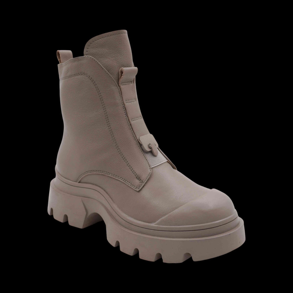 Ботинки из натуральной кожи на меху 6700-1 серые