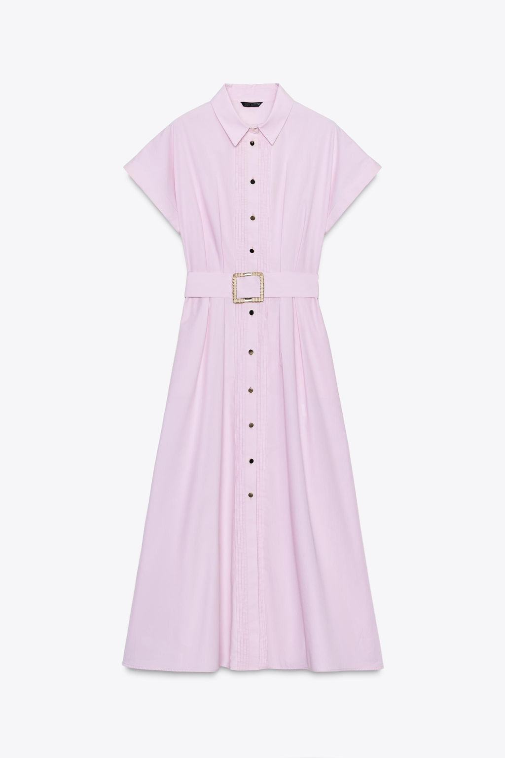 BELTED POPLIN MIDI DRESS - Zara фото 4