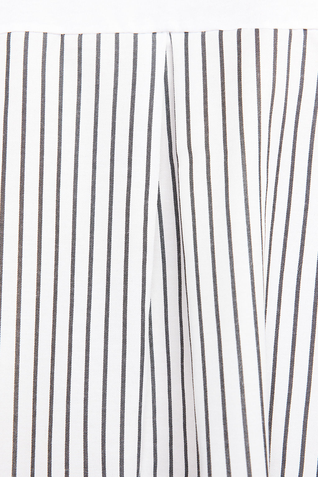 Beyaz Cizgili Poplin Kol Detayl? Slogan Bask?l? Crop Orme T-Shirt TWOSS24TS00239 - Trendyolmilla фото 5