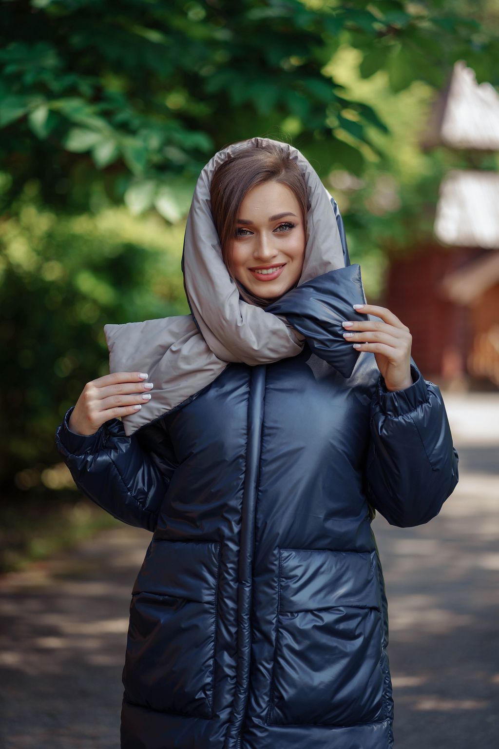 Куртка женская зимняя 22600 (черный/какао) - Kankan фото 4