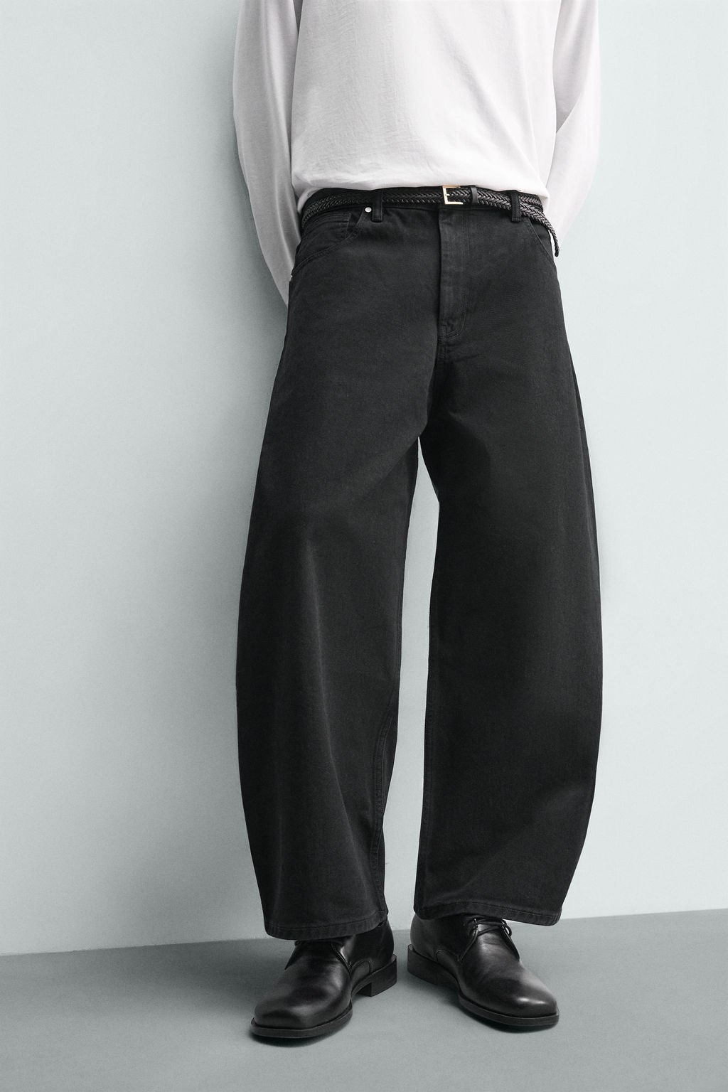 JEANS WIDE FIT / Negro - Zara фото 5