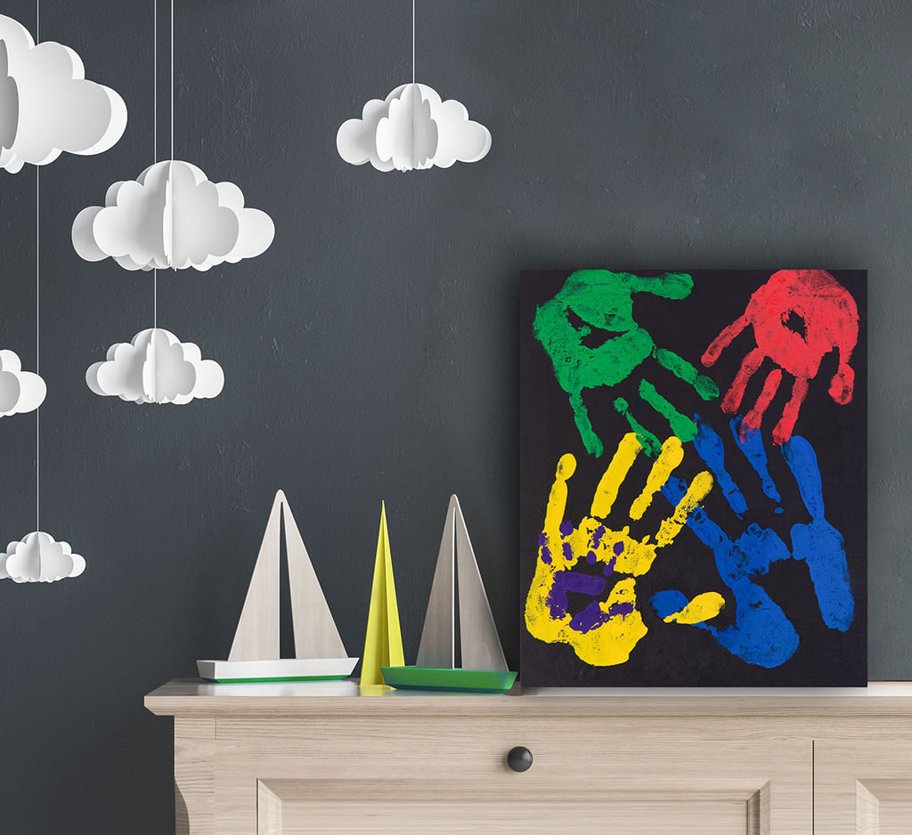 ФРЕЯ SLPR-003 Набор для раскрашивания с красками 25 х 30 см Отпечатки рук семьи - Miadolla фото 3