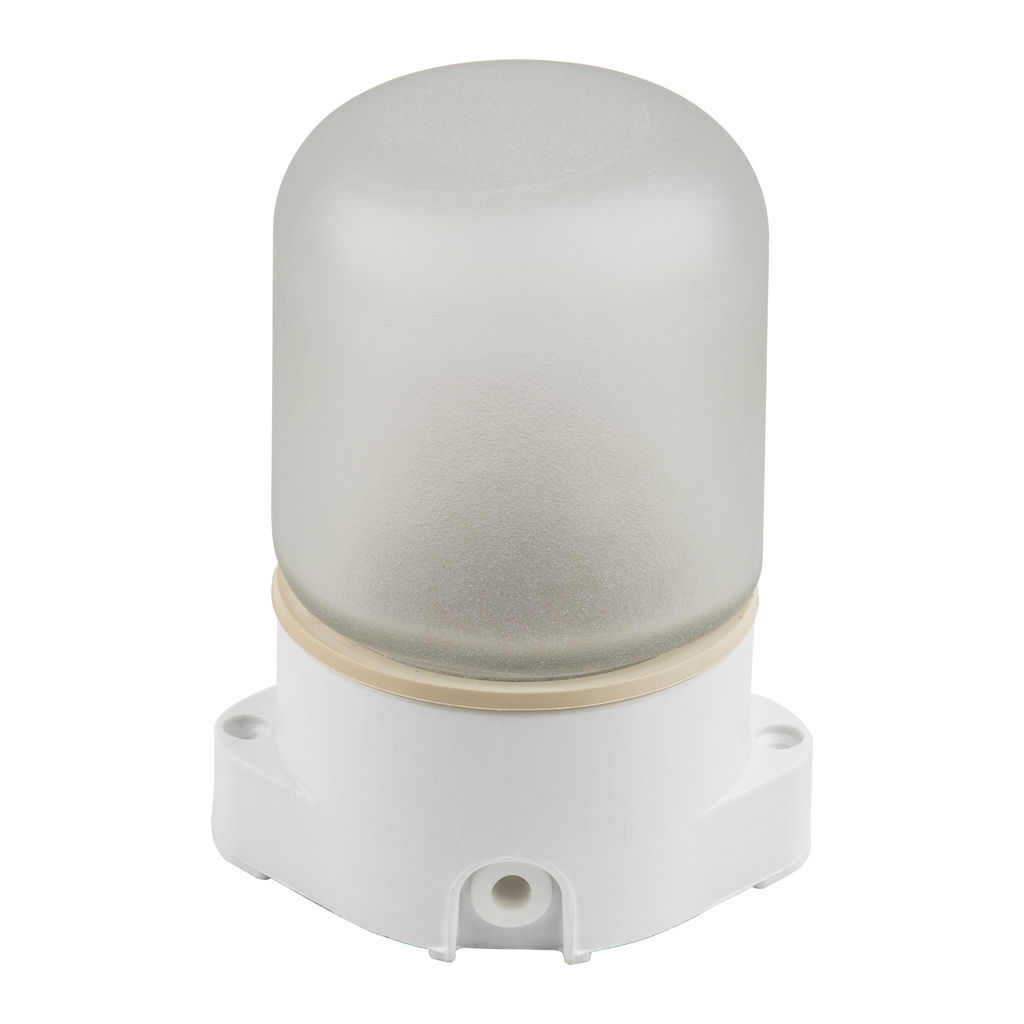 UWL-K01R 60W/E27 IP65 WHITE Светильник влагозащищенный под лампу Е27, для бань и саун, до +125С. Цвет корпуса белый. ТМ Uniel