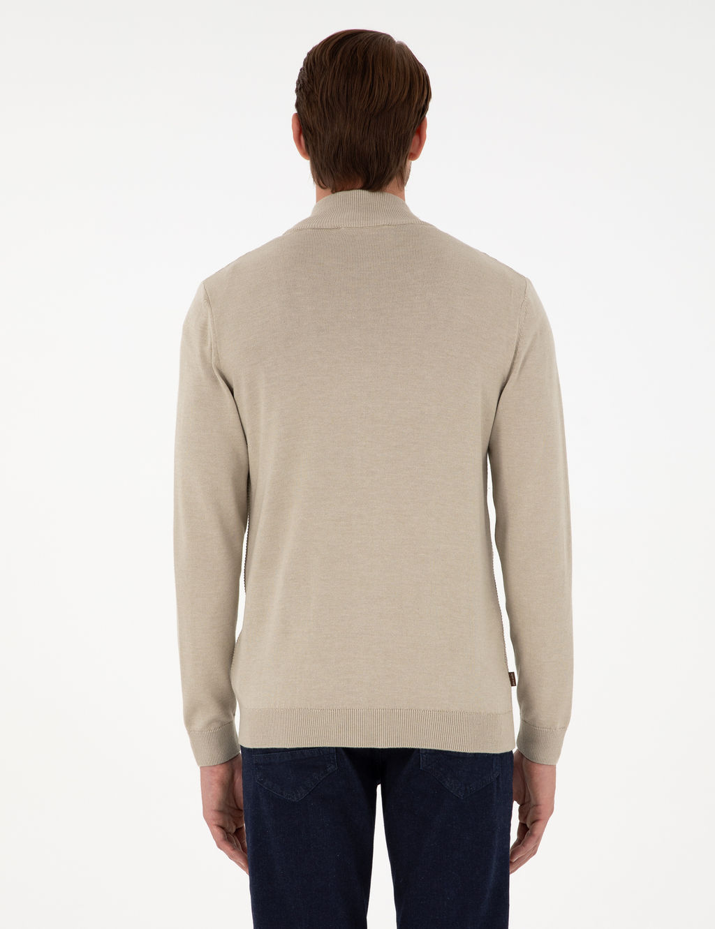 Kum Melanj Slim Fit Fermuarl_ Triko H_rka