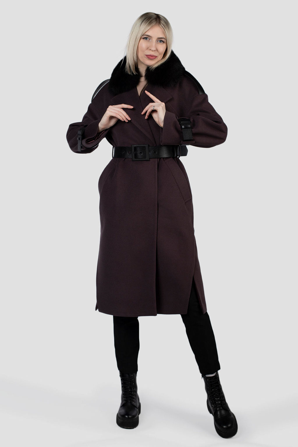 Мех натуральный (песец) Пальто утепленное Термофинн 100 г - El podio фото 12