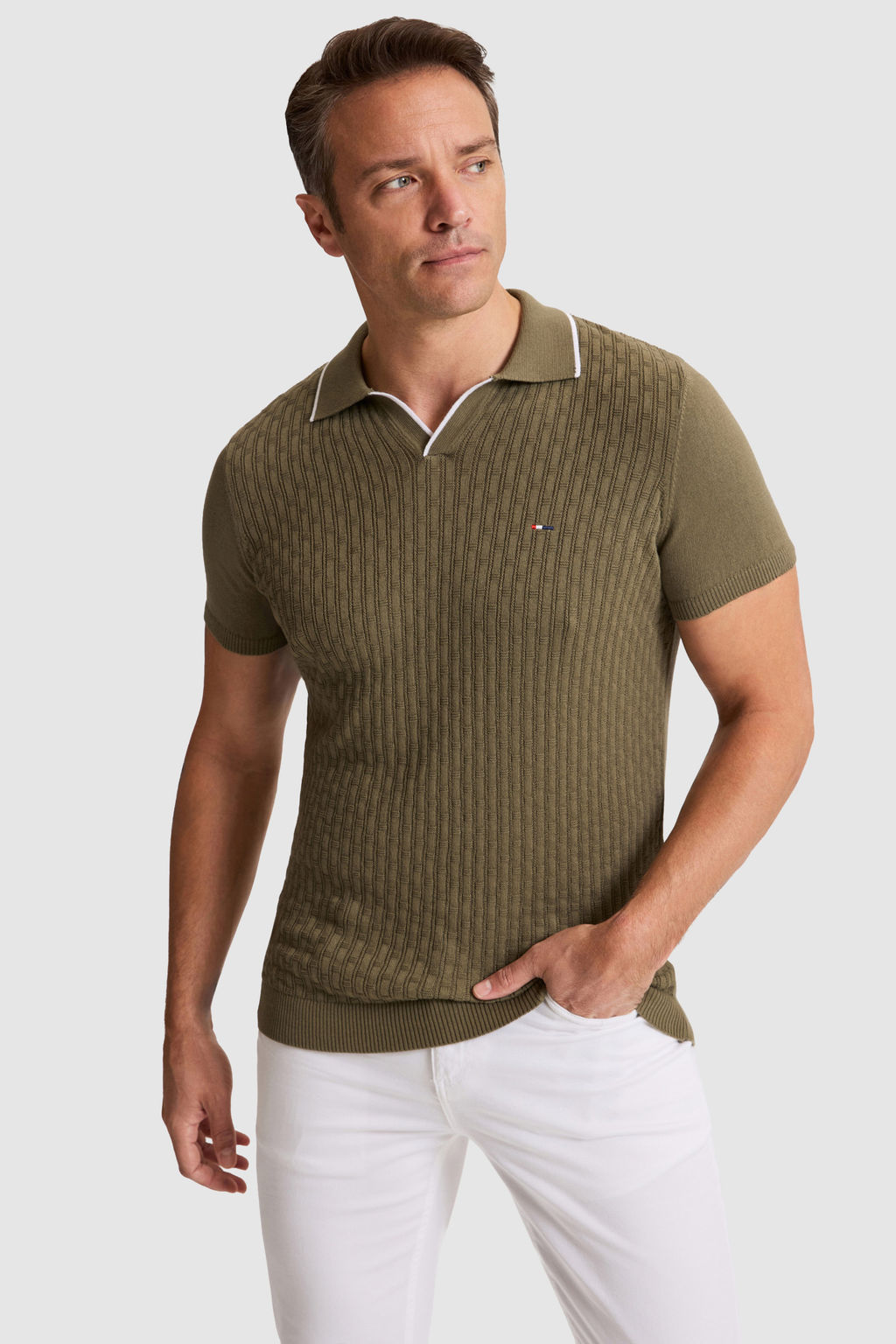 Erkek Haki Slim Fit Polo Yaka Triko TiЕГrt - U.s. polo assn фото 3