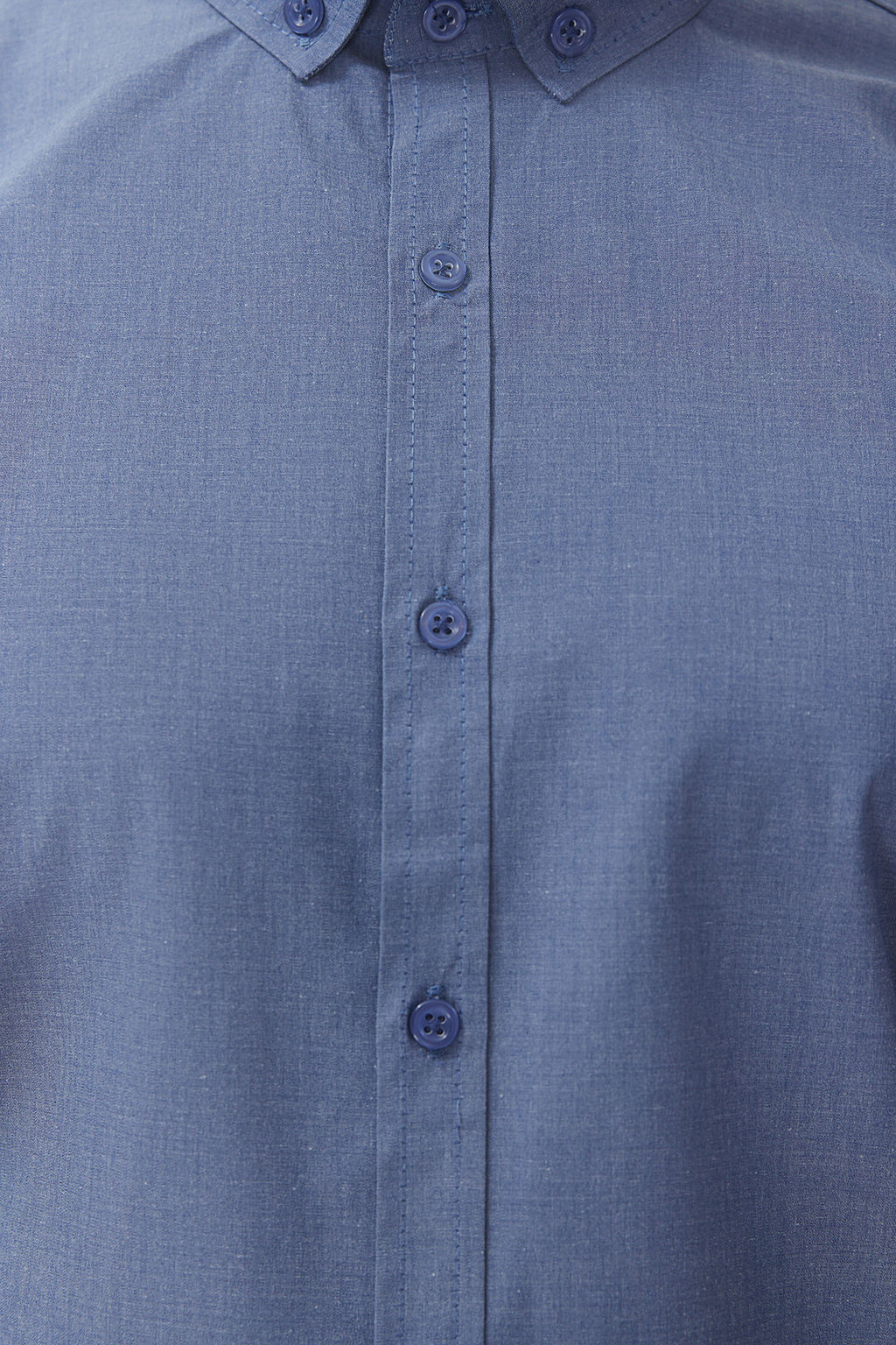 Lacivert Slim Fit K?sa Kollu Gomlek TMNSS24GO00065 - Trendyolmilla фото 2