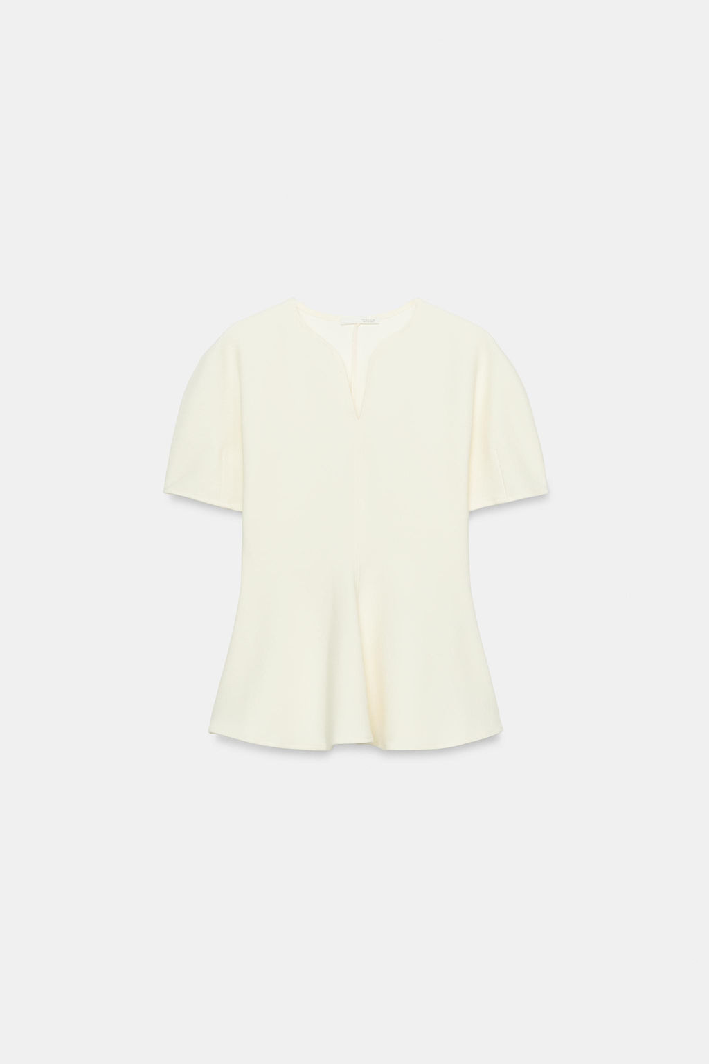 TOP PEPLUM MANGA ABULLONADA / Crudo medio - Zara фото 6