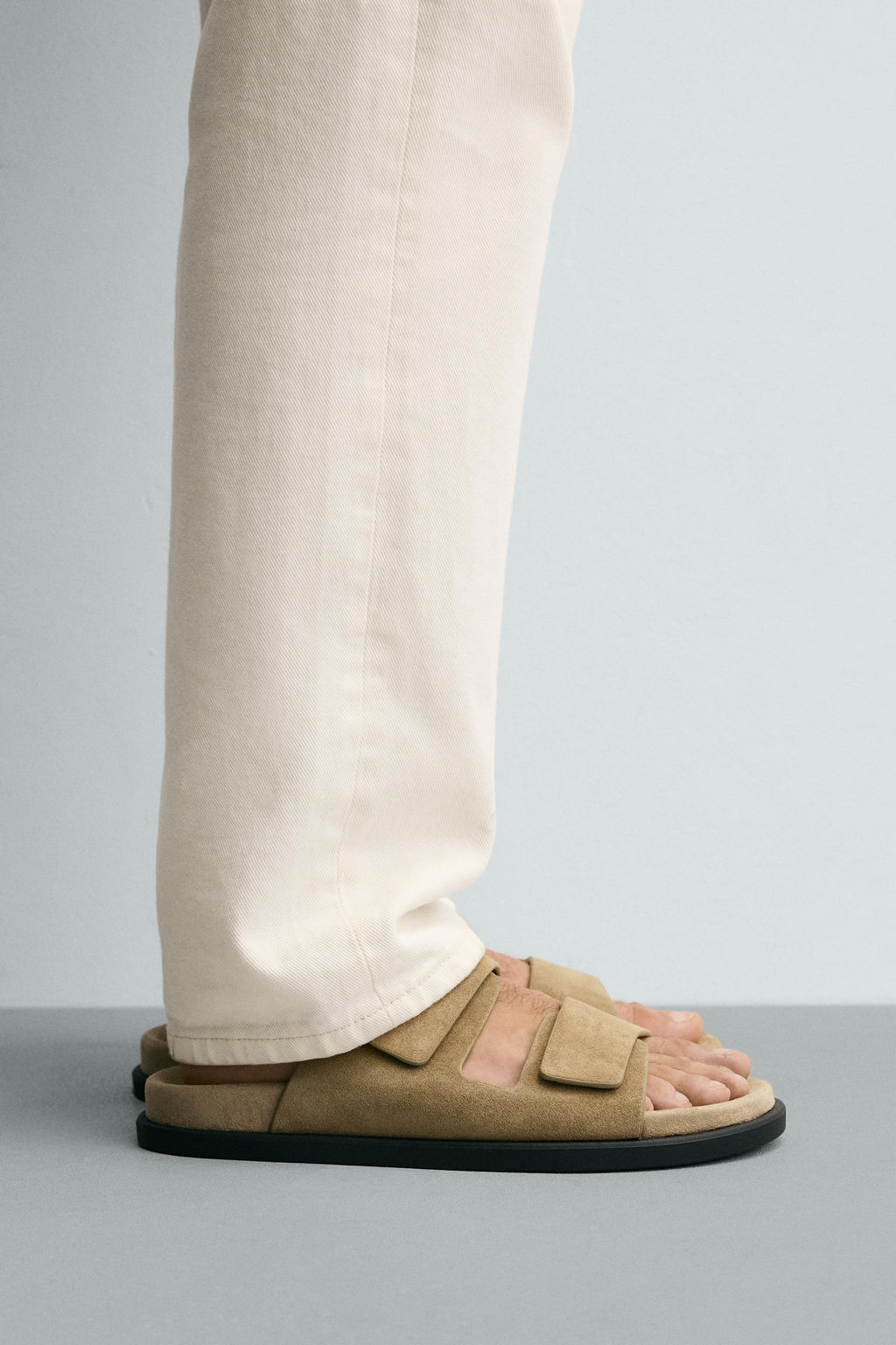 DOUBLE STRAP LEATHER SANDALS - Zara фото 9