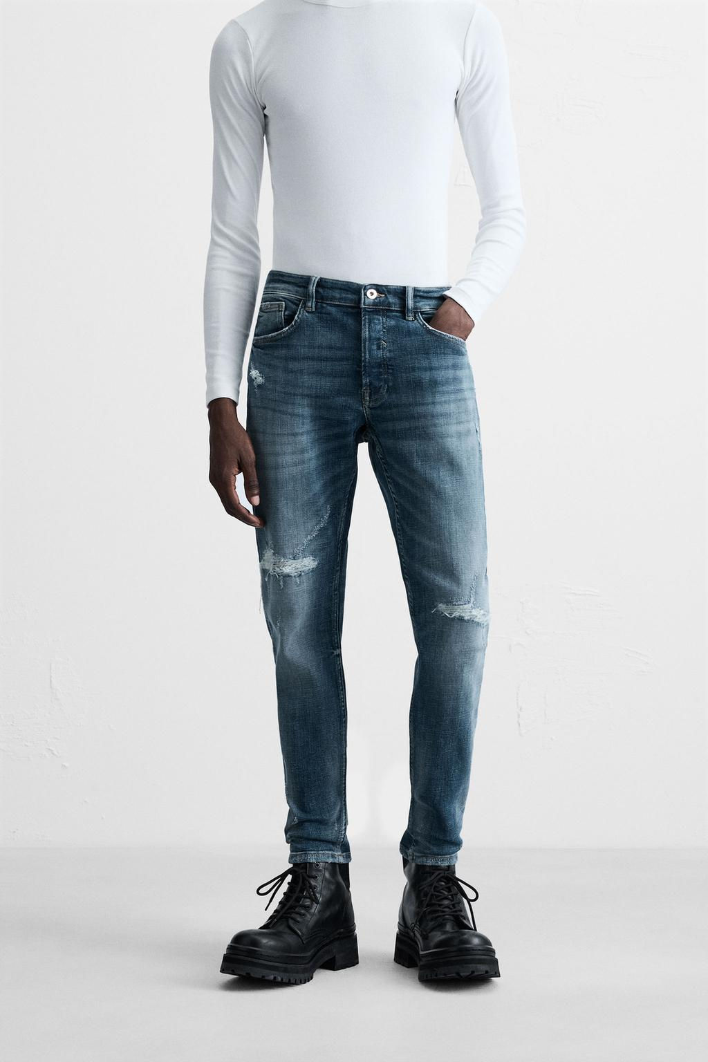 RIPPED SKINNY FIT JEANS - Zara фото 2