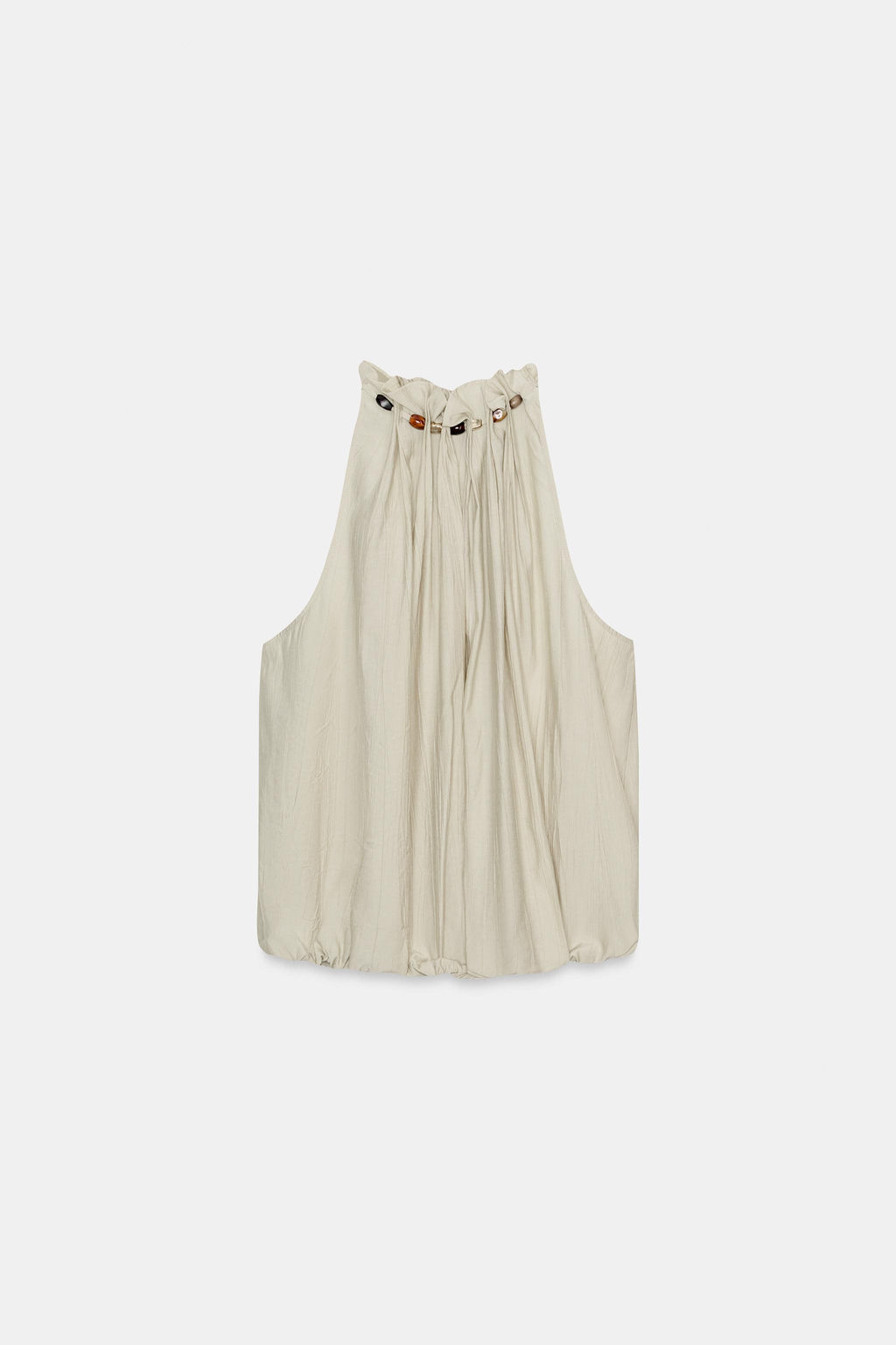 TOP HALTER GLOBO ABALORIOS / Crudo - Zara фото 6