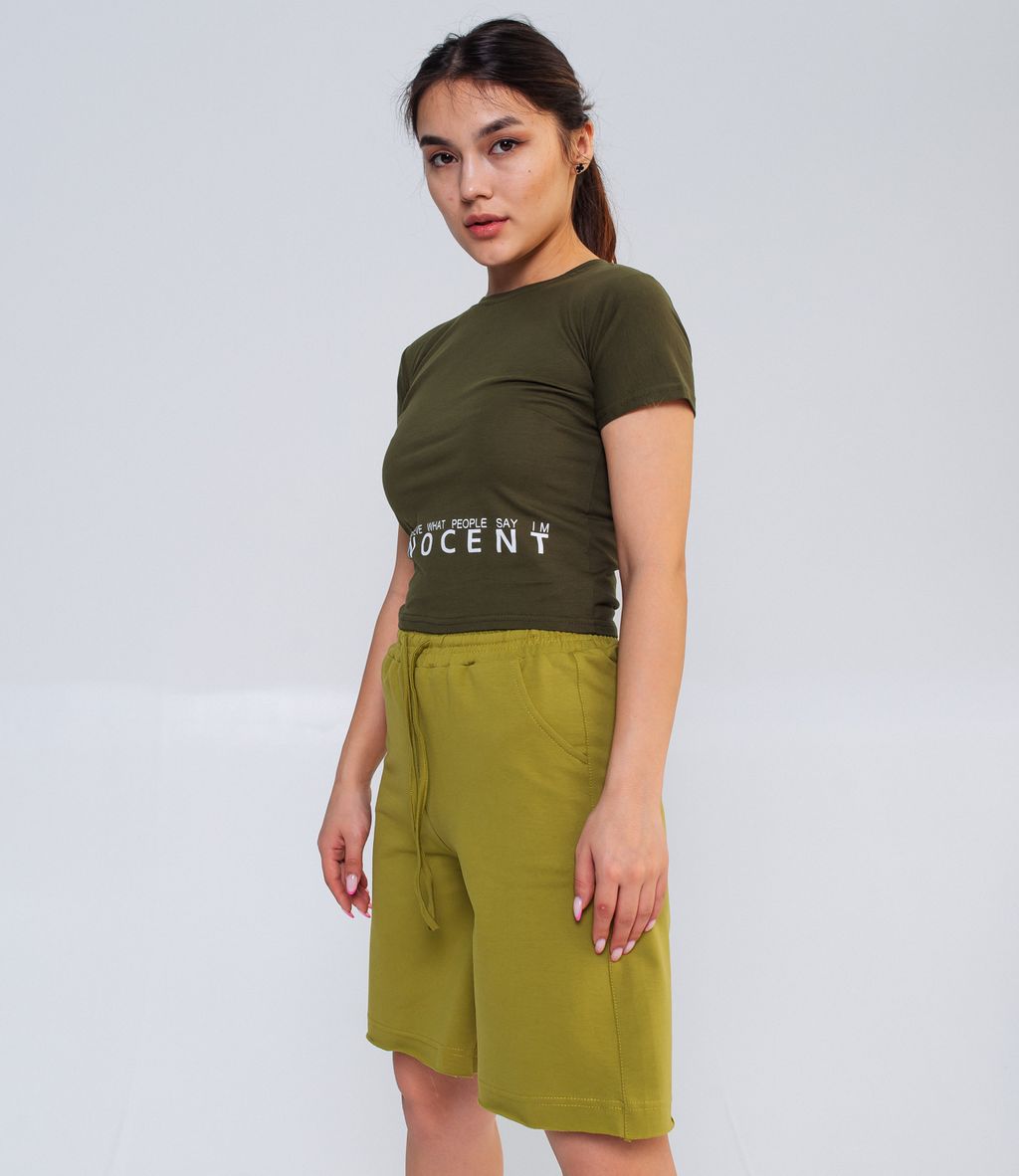 Шорты #ОБШ1347 (1), оливковый