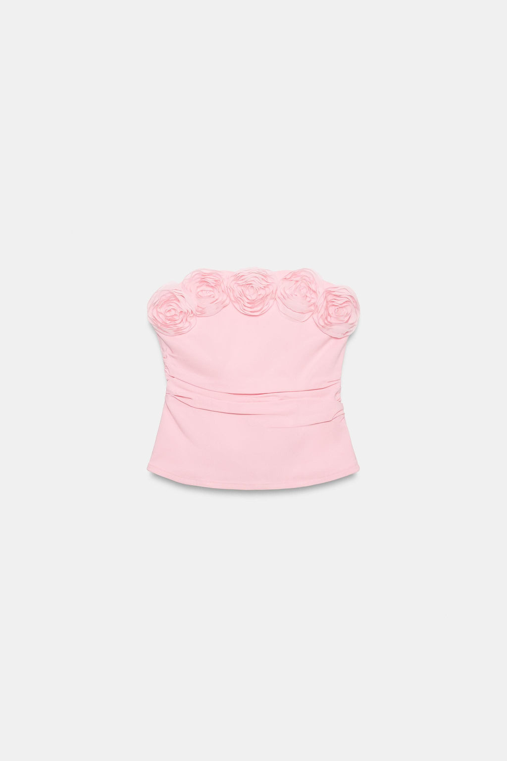 TOP CORSETERO FLORES / Rosa pastel - Zara фото 5