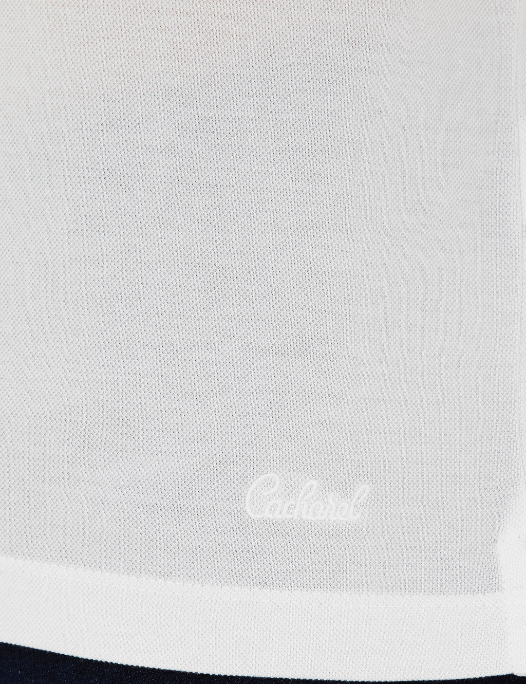 Beyaz Slim Fit Polo Yaka Merserize T-shirt