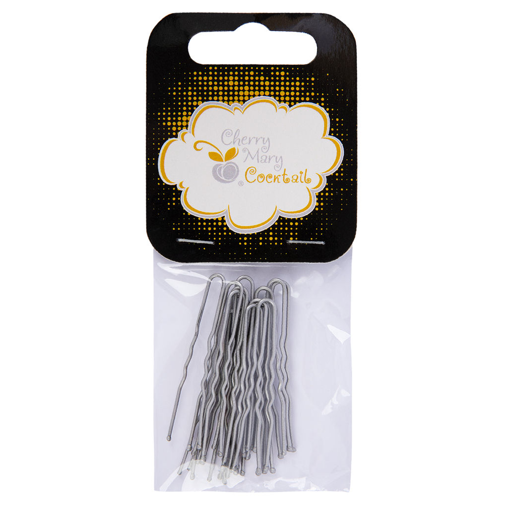CHERRY MARY VZ07029 Набор шпилек для волос 4.5 см 5 х 20 шт №04 под никель