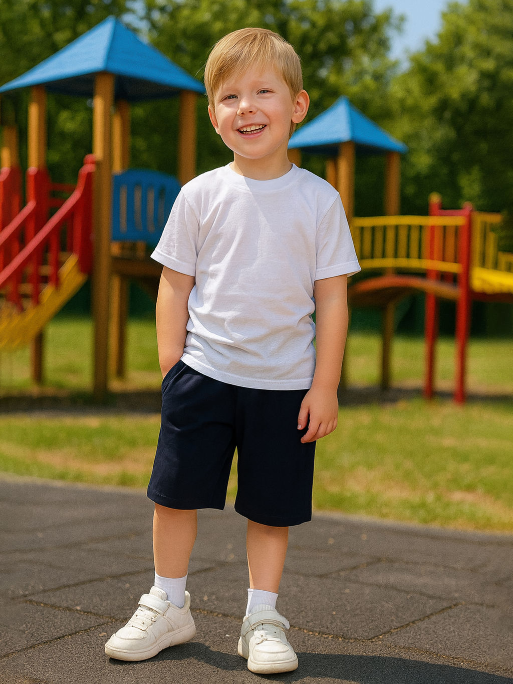 Шорты детские темно-синие (122, 64)