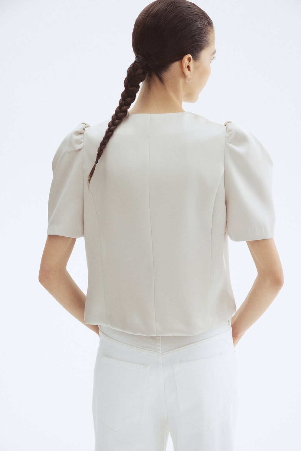Blusa con manga puffy - H&m фото 4