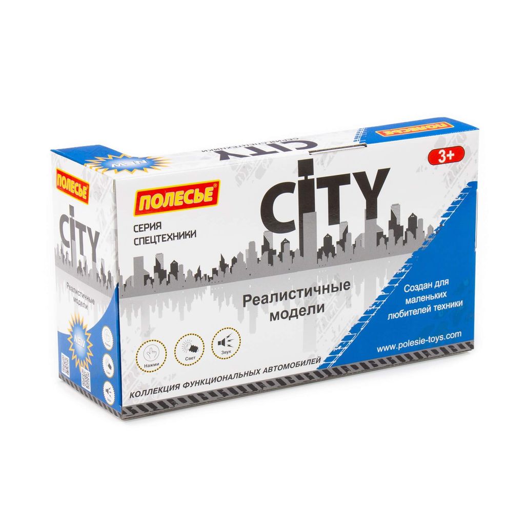 Сити, автомобиль бортовой инерционный (со светом и звуком) (синий) (в коробке) - Полесье фото 6