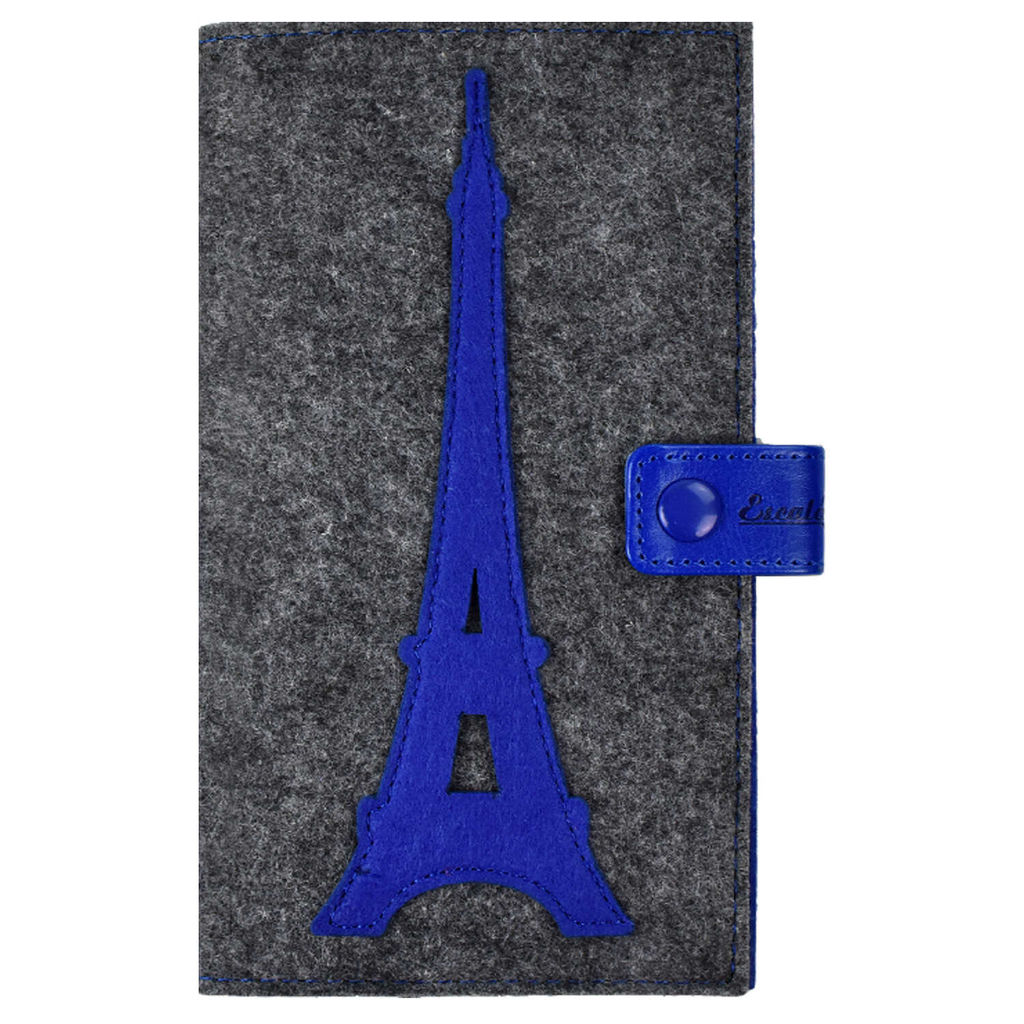 Органайзер-обложка д/путешествий арт.45284/30 ФЕТР ГРАФИТ.+ФЕТР СИНИЙ+САРИФ СИНИЙ