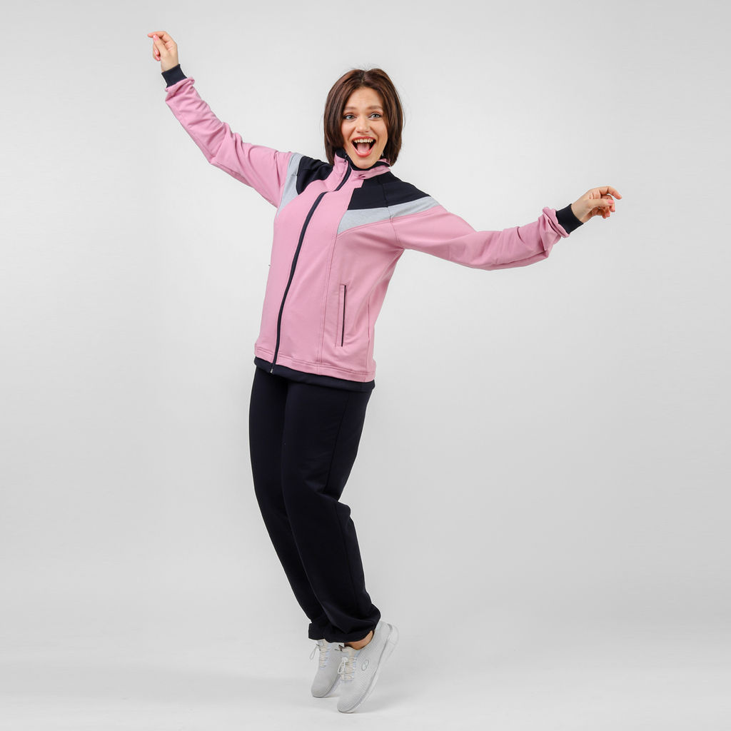 RODOS Спортивный костюм женский М-172/1 Пыльная роза/Синий